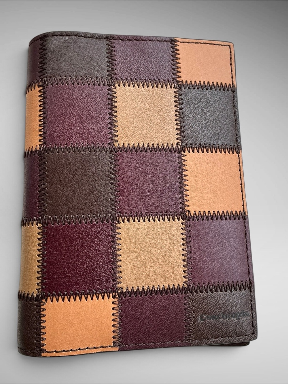 Coachtopia Alter/Ego Passport Case Brown Multi CFM89 NWT